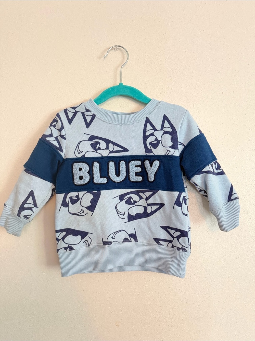 Bluey Light Blue & Navy Kids Sweatshirt